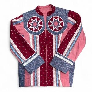 Red and pink quilted star jacket